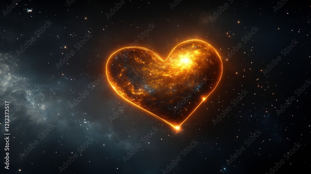 Celestial Heart Cosmic Love in Stardust Nebula Celestial Heart Cosmic Love in Stardust Nebula
