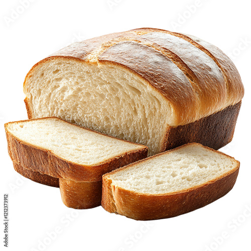 Delicious Crusty Loaf of Sliced White Bread Bakery Fresh Homemade Style