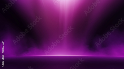 Abstract gradient background blending deep purple and black tones with glowing white light in the upper right corner. Smooth texture and ethereal quality create a striking interplay of contrast  light