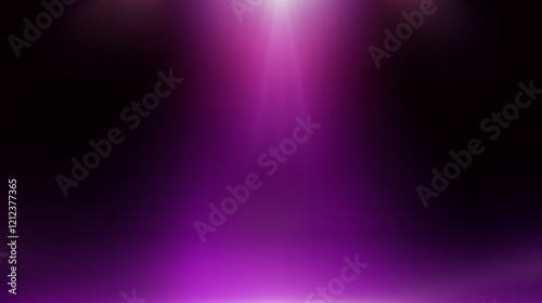 Abstract gradient background blending deep purple and black tones with glowing white light in the upper right corner. Smooth texture and ethereal quality create a striking interplay of contrast, light photo