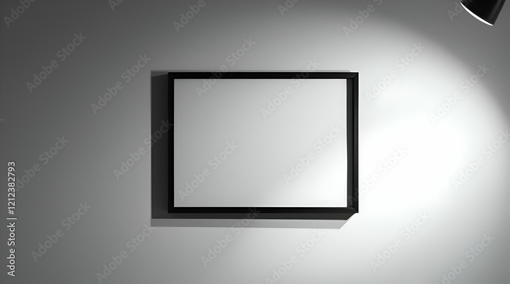 Modern Blank Black Frame Mockup on White Wall, in different Ratios Modern Blank Black Frame Mockup on White Wall, in different Ratios