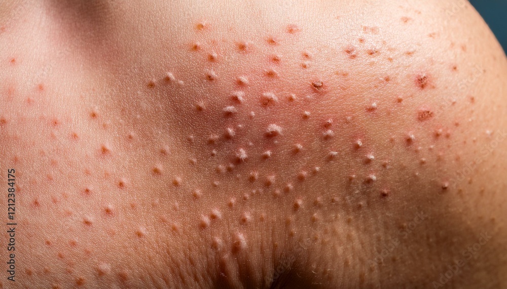 Fototapeta premium Close-Up View of Skin Allergy Rash and Dermatitis Texture