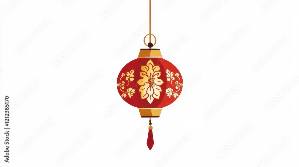 Festive lantern display chinese new year decorative icon white background artistic view cultural significance Festive lantern display chinese new year decorative icon white background artistic view cultural significance