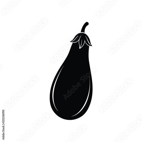 pear on white  silhouette vector illustration