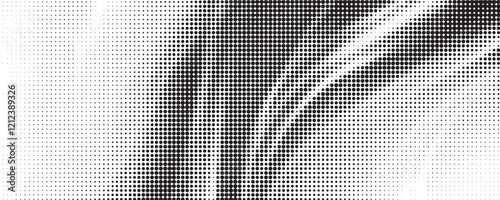 Dotted halftone waves. Abstract liquid shapes, wave effect dotted gradient texture waves isolated vector symbols set.