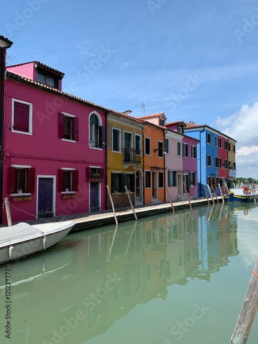 Island city colorful houses