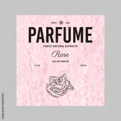 Elegant perfume packaging label Design Layout