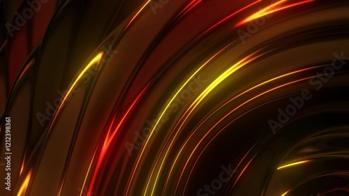 This stock motion graphics video includes a clip of a Golden Flowing Lights