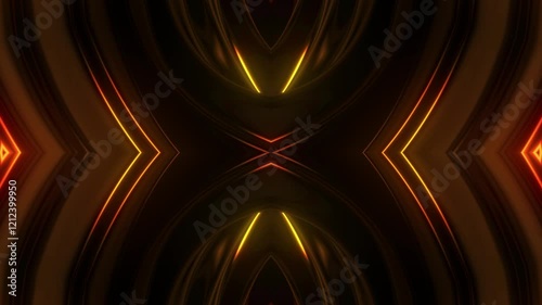 This stock motion graphics video includes a clip of a Golden Flowing Lights