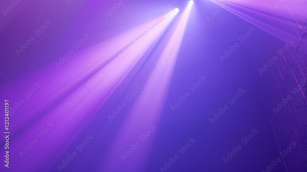 Obraz premium A vibrant display of purple lighting beams creating an atmospheric effect.
