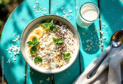 Delicious Banana Coconut Smoothie Bowl Recipe photo