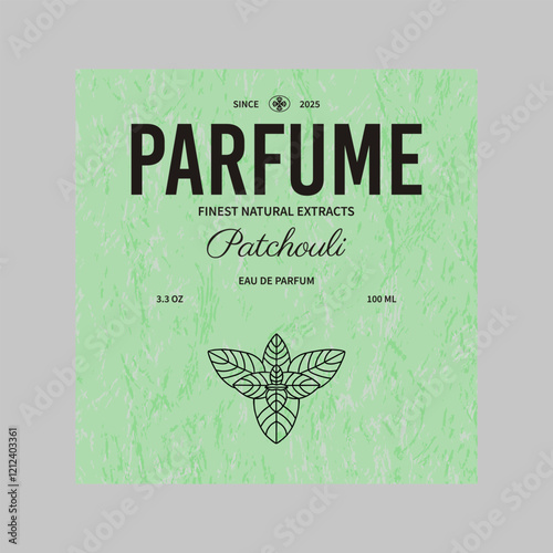 Elegant perfume packaging label Design Layout