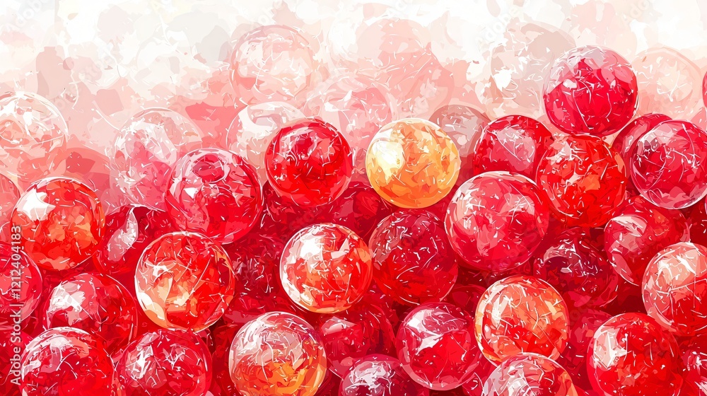 Red candy pile, sweet treat, close-up, food photography, website banner Red candy pile, sweet treat, close-up, food photography, website banner
