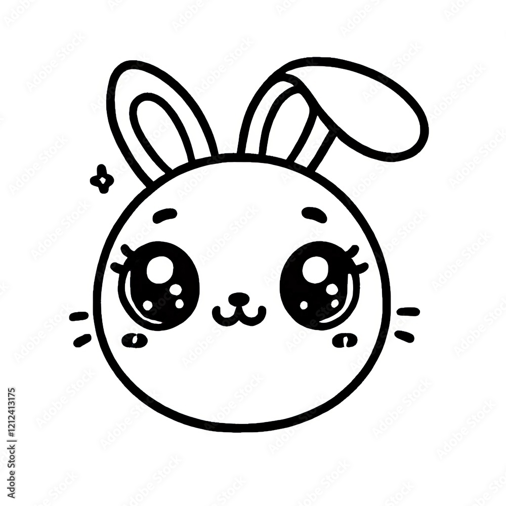 Cute bunny cartoon design with a cheerful expression, perfect for Easter projects or kids' designs. Cute bunny cartoon design with a cheerful expression, perfect for Easter projects or kids' designs.