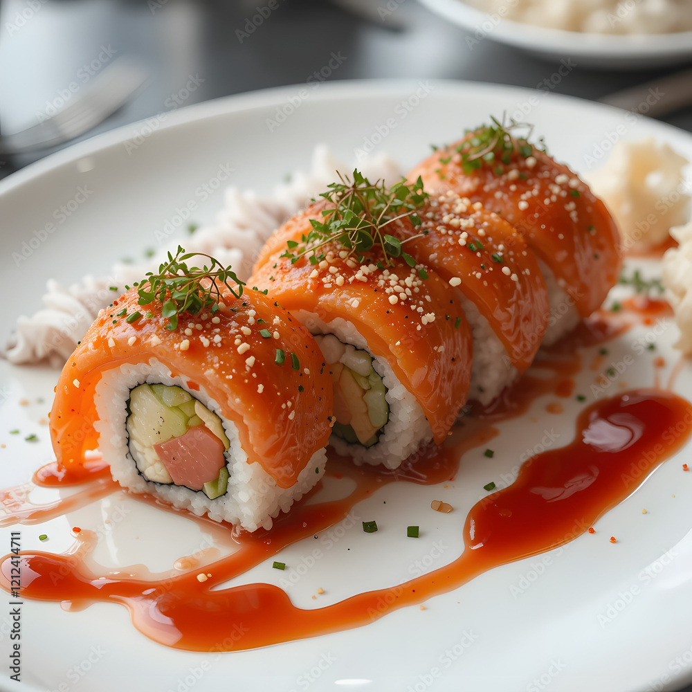 sushi on a plate sushi on a plate