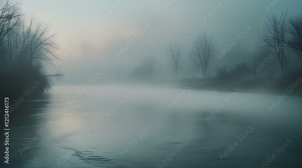 Fototapeta premium fog in river