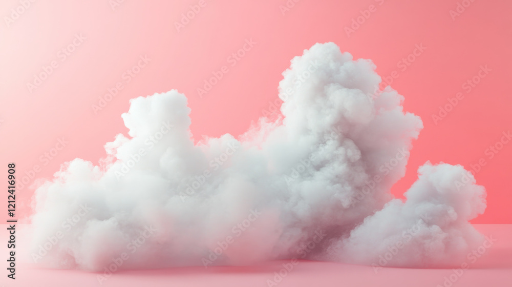 dreamy cloudscape with fluffy clouds against soft pink background, creating serene and whimsical atmosphere dreamy cloudscape with fluffy clouds against soft pink background, creating serene and whimsical atmosphere