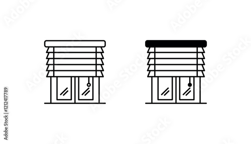 Blinds icon design with white background stock illustration