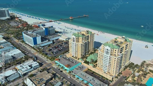 CLEARWATER BEACH PAN TOWARDS BEACH AND PIER photo