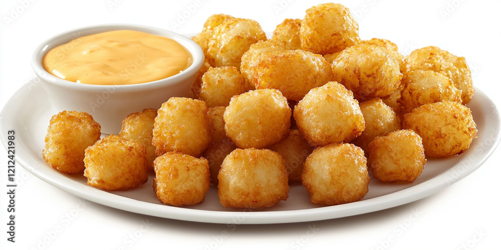 Crispy Tater Tots with Creamy Cheese Sauce Crispy Tater Tots with Creamy Cheese Sauce
