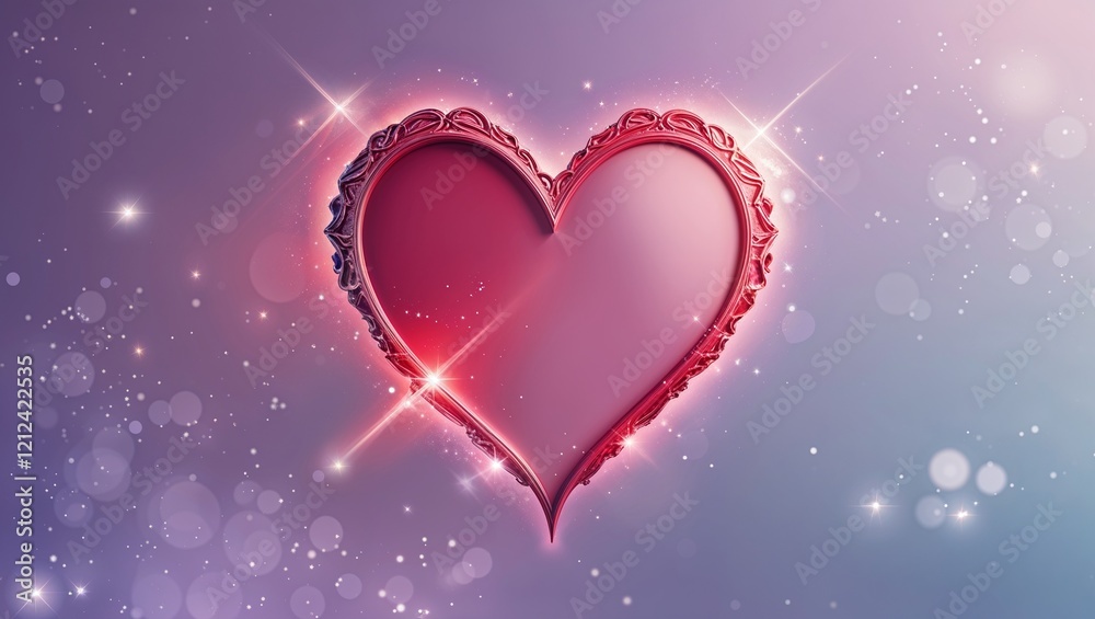 Elegant Red Heart with a Touch of Glow Elegant Red Heart with a Touch of Glow