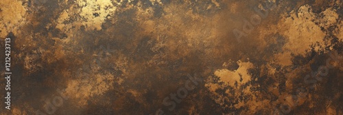 Abstract metallic texture with gold and bronze surface patterns