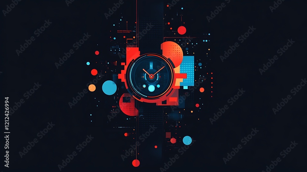 Obraz premium Abstract futuristic watch design