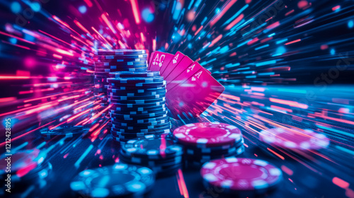 Neon Casino Night: Aces and Chips Under Dynamic Lighting