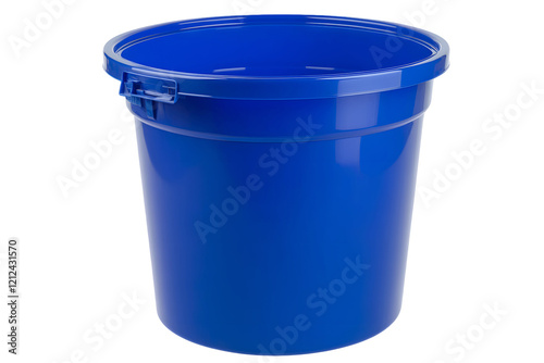 Create Blue Plastic Container with Transparent Background