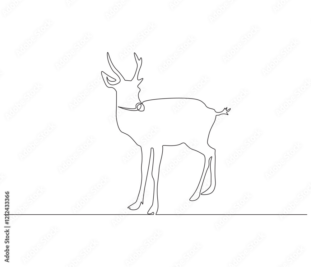 Continuous one line drawing of deer. Single line drawing illustration of deer. Merry christmas logo,symbols and design style. Concept vector art. Doodle line illustration. Continuous one line drawing of deer. Single line drawing illustration of deer. Merry christmas logo,symbols and design style. Concept vector art. Doodle line illustration.