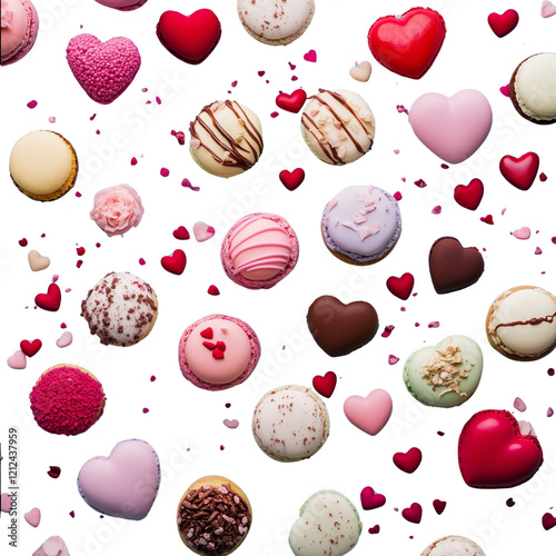 seamless background with hearts