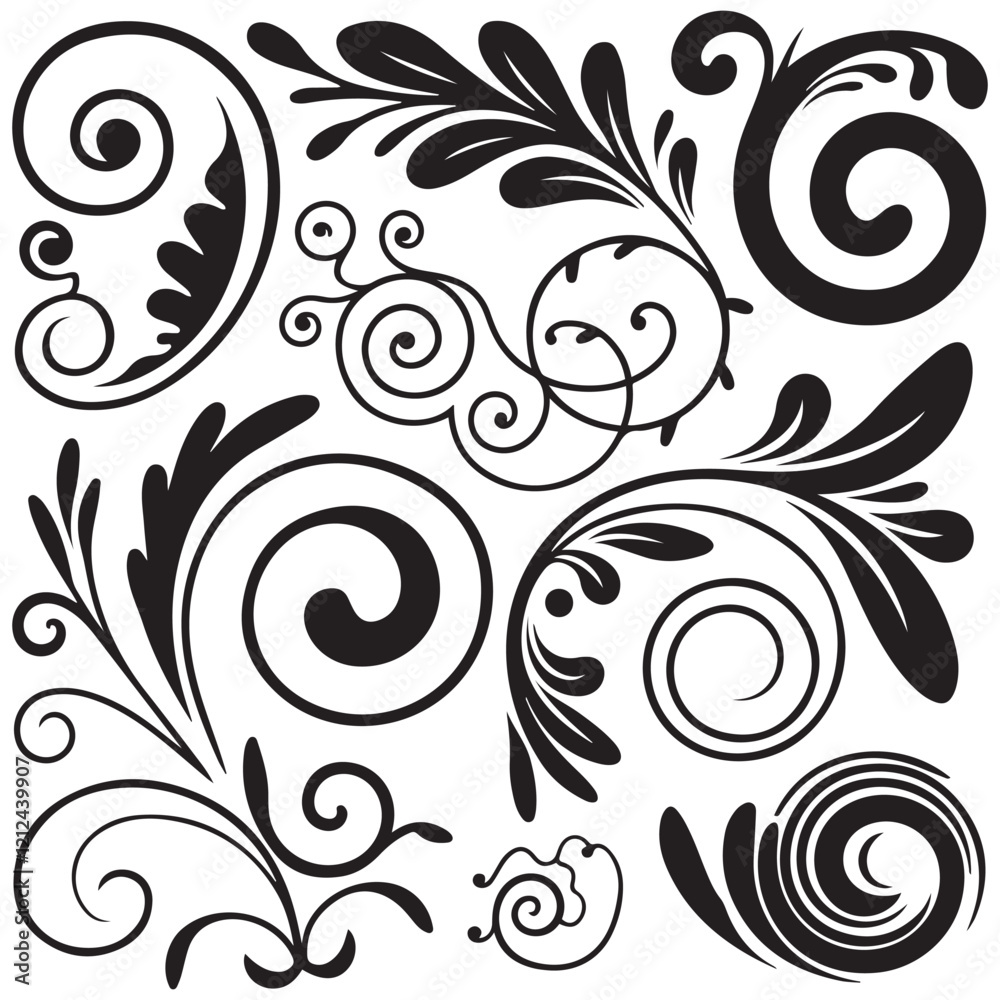 black floral decorative elements charcoal doodle scribbles including scrolls flourishes and swirls perfect for wedding invitations scrapbooking crafts vintage designs black floral decorative elements charcoal doodle scribbles including scrolls flourishes and swirls perfect for wedding invitations scrapbooking crafts vintage designs