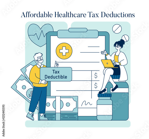 Tax Relief. Flat Vector Illustration