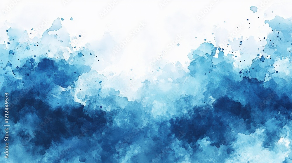 Abstract Blue Watercolor Background with Splashes and Textures Ideal for Creative Projects, Print Design, and Digital Artwork Abstract Blue Watercolor Background with Splashes and Textures Ideal for Creative Projects, Print Design, and Digital Artwork