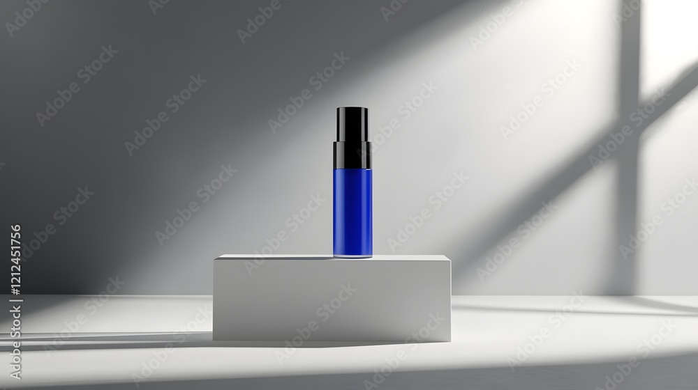 Blue Bottle Mockup: Minimalist Product Display Blue Bottle Mockup: Minimalist Product Display