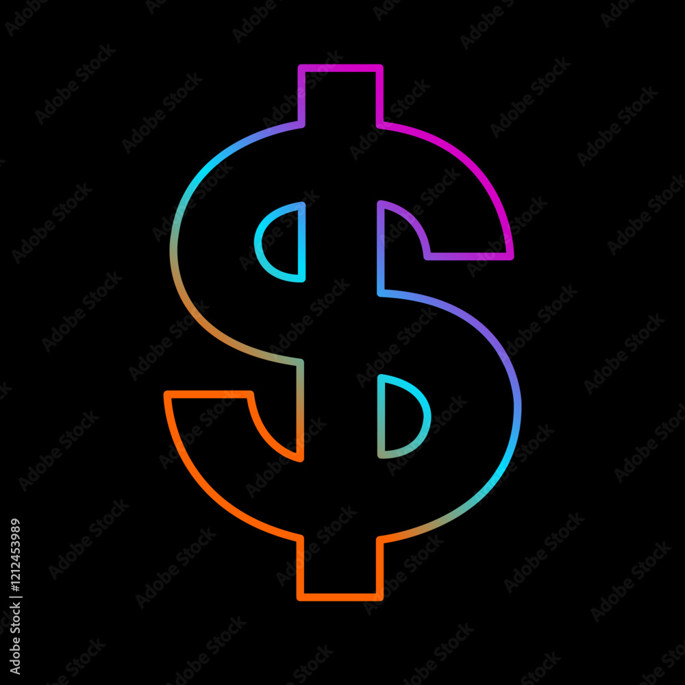Symbol dollar. Usd currency symbol. Vector illustration Symbol dollar. Usd currency symbol. Vector illustration