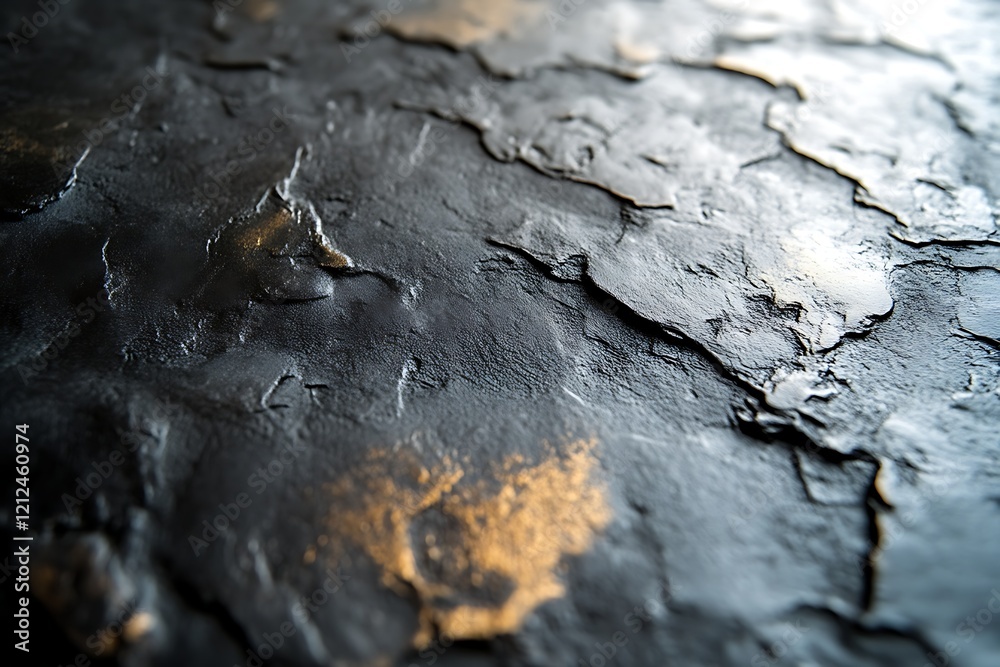 Dark textured surface, studio shot, background blurred, design element Dark textured surface, studio shot, background blurred, design element