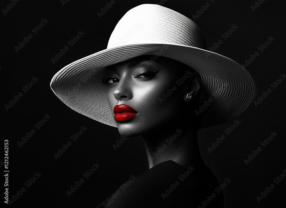 Beautiful Women Wearing Black Hat Cap Beautiful Women Wearing Black Hat Cap