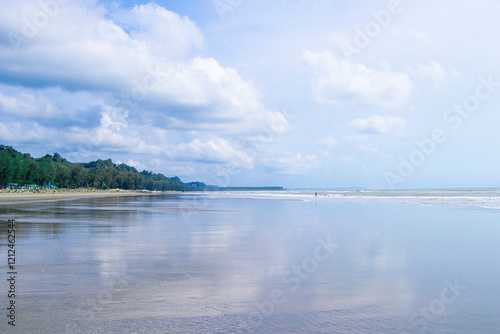 Scenic view of sea against sky at cox's bazar
