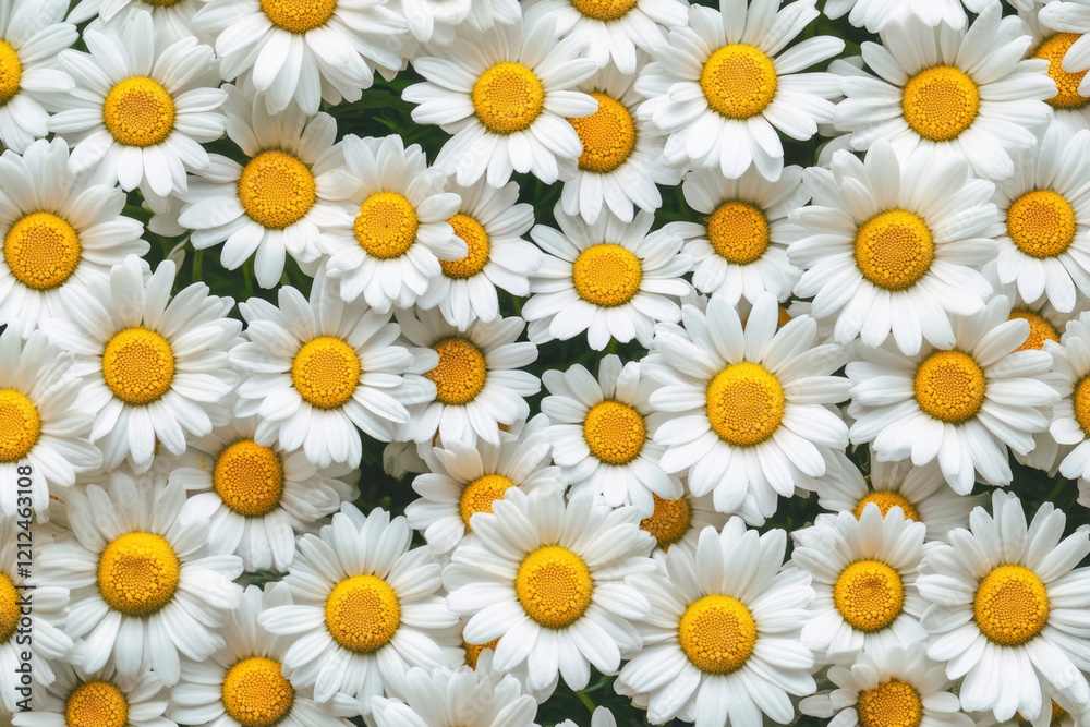 Vibrant Daisies in a Colorful Background Frame Vibrant Daisies in a Colorful Background Frame