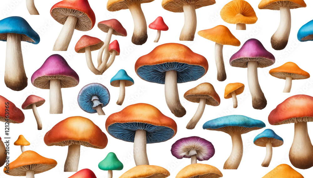 Multicolored hallucinogenic mushrooms png Multicolored hallucinogenic mushrooms png