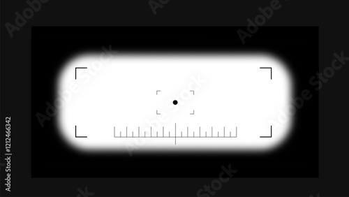 Binoculars POV frame overlay set.  aim sight, blurred border vector illustration