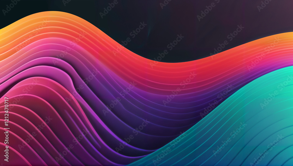 Fototapeta premium Waves of Colorful Motion