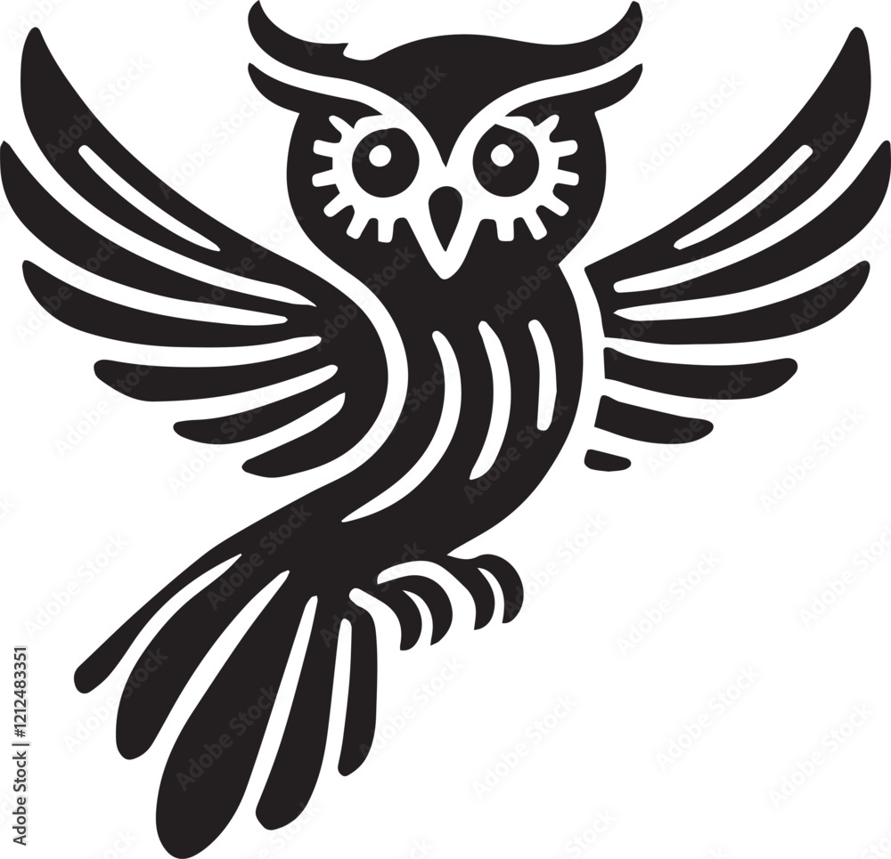 Fototapeta premium Owl Vector Silhouettes