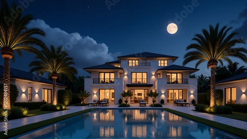 Luxury Modern Villa Resort Illustration
