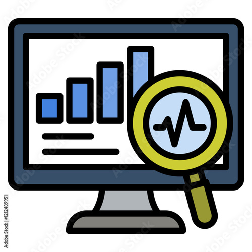 Monitoring Icon Element For Design