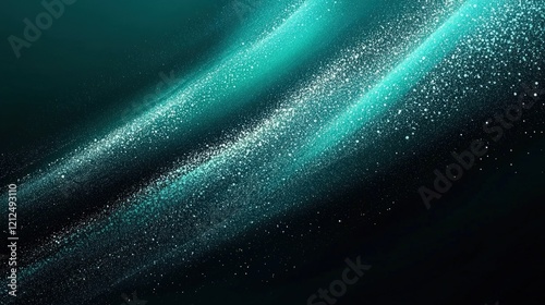 Dark Teal Textured Background with Mysterious Ambiance and Sparkling Elements for Creative Design Use. Dark matte elegant background   copy space . Canvas. Poster. Christmas.