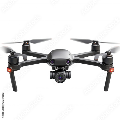 Drone Front View Isolated on Transparent Background photo