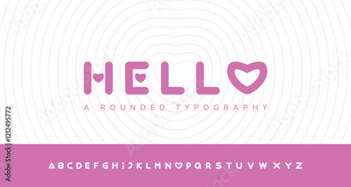 Modern rounded font lowercase alphabet. Rounded angles letter set simple playful fashion school children style type. Love base font.  minimalist clean digital typography