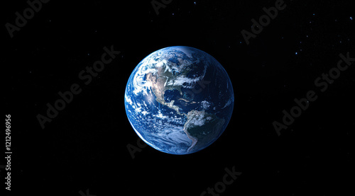 stunning view of Earth from space, showcasing its vibrant blue oceans and landmasses